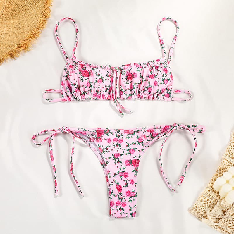 Sunprint Strap Bikini Set